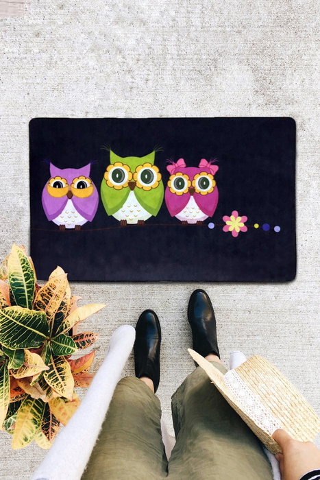 Conceptum Felpudo Pvc Three Owls Multicolor 40x60 cm Conceptum Felpudo Pvc Three Owls Multicolor 40x60 cm